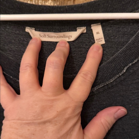 Soft Surroundings Charcoal Tunic Top - Picture 2 of 4